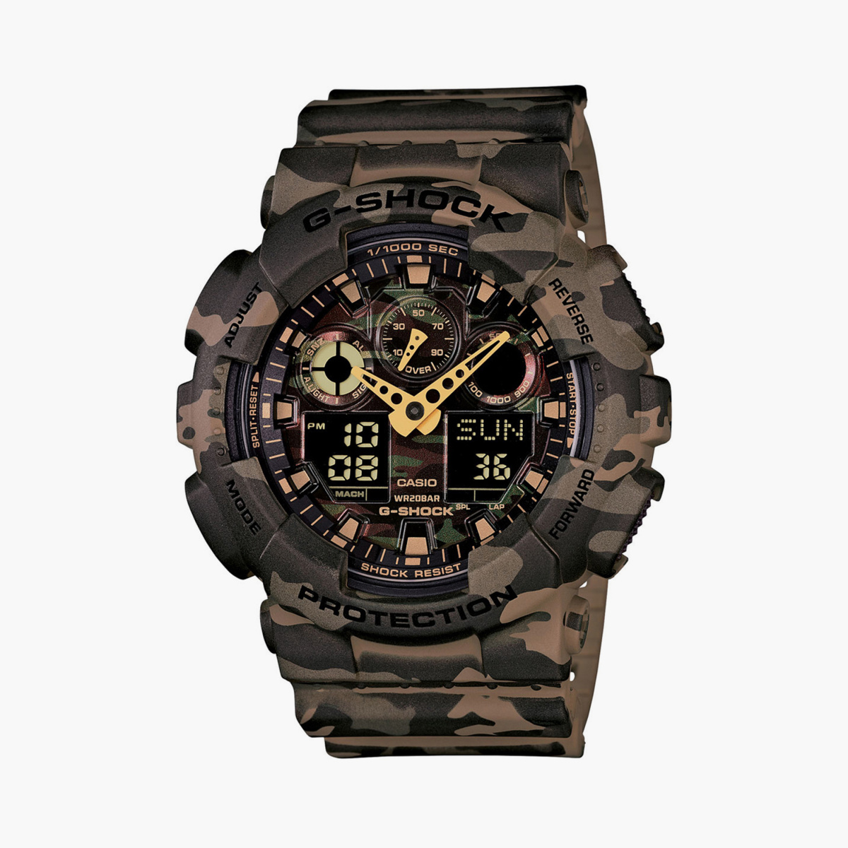 CASIO Men G-Shock Camouflage Chronograph Digital Watch - GA-100CM-5ADR (G580)