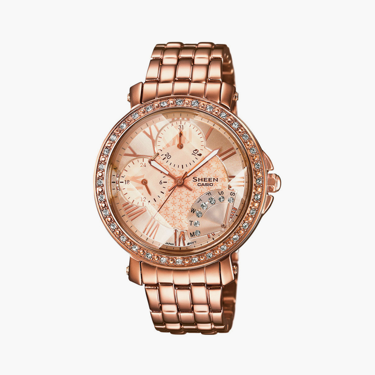 CASIO Sheen Women Embellished Multifunctional Chronograph Watch - SX143-131218
