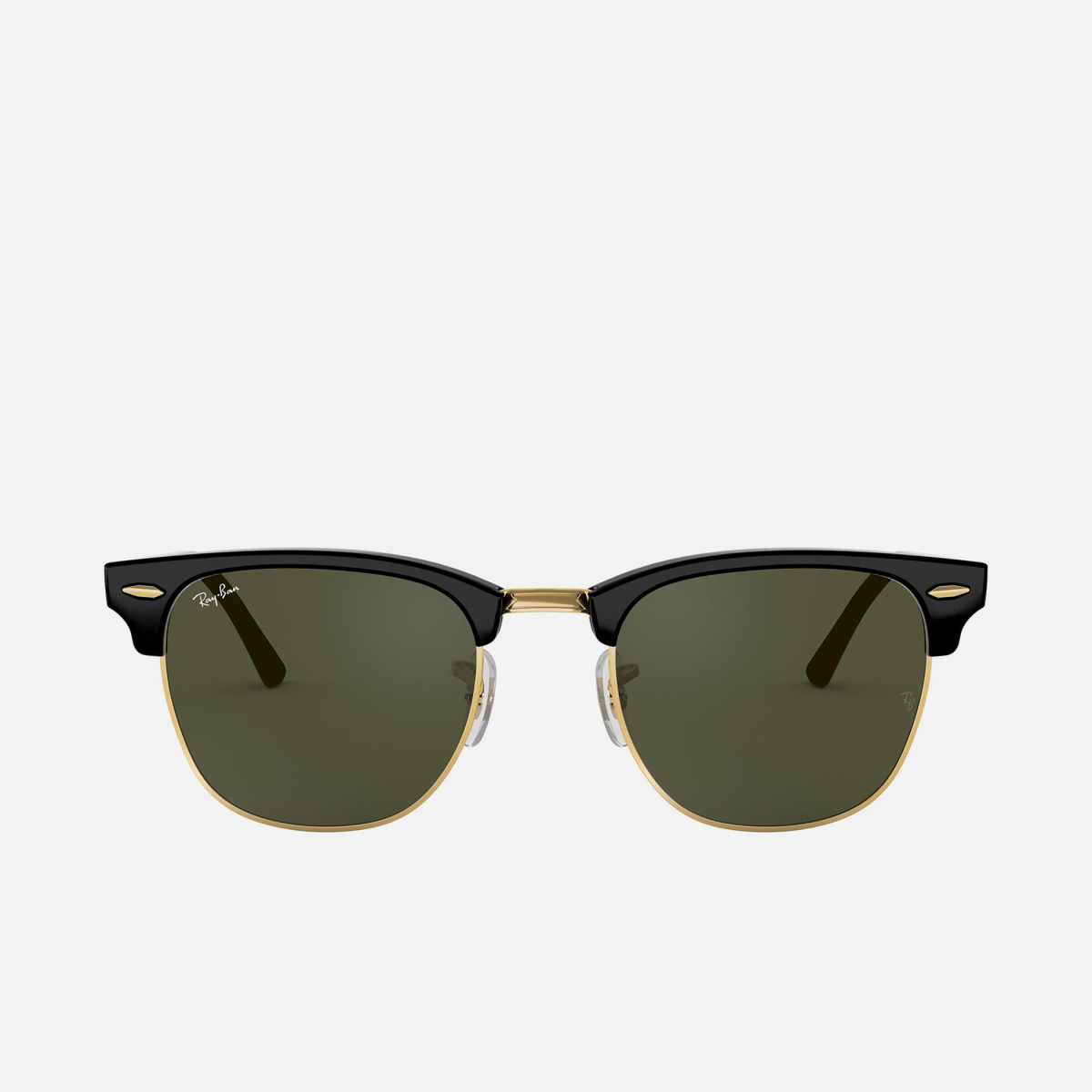 RAY-BAN Men Solid UV-Protected Clubmaster Sunglasses - 0RB3016-W0365-49