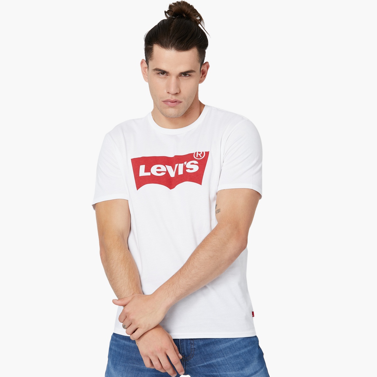LEVI'S Regular Fit Classic Logo Print Crew-Neck T-shirt