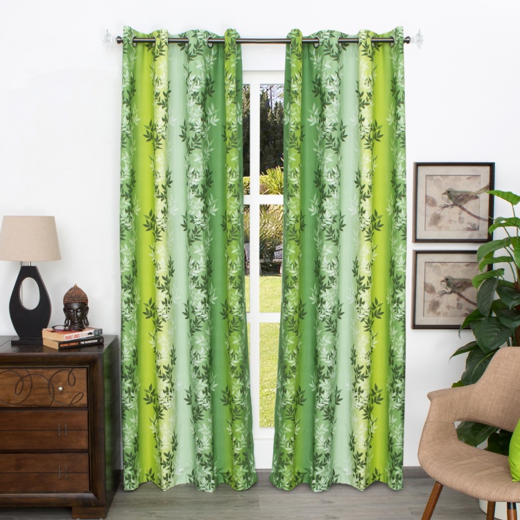 Matrix Panama Digital Printed Cotton Door Curtain - 135 X 225 CM