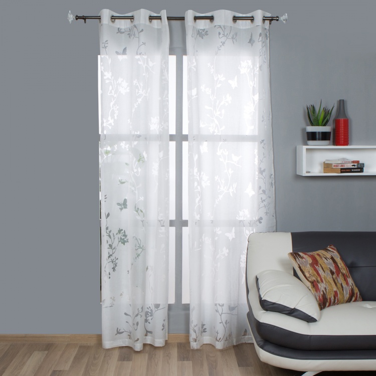 Aspen Sheer Door Curtain-Set Of 2-110 x 225 CM