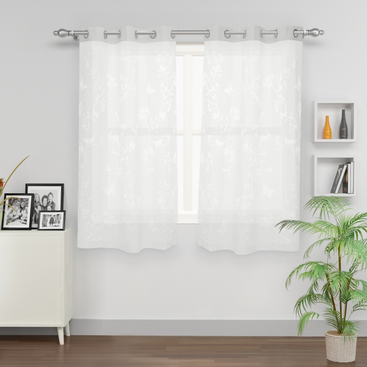 Aspen Sheer Window Curtain Set-2 Pcs