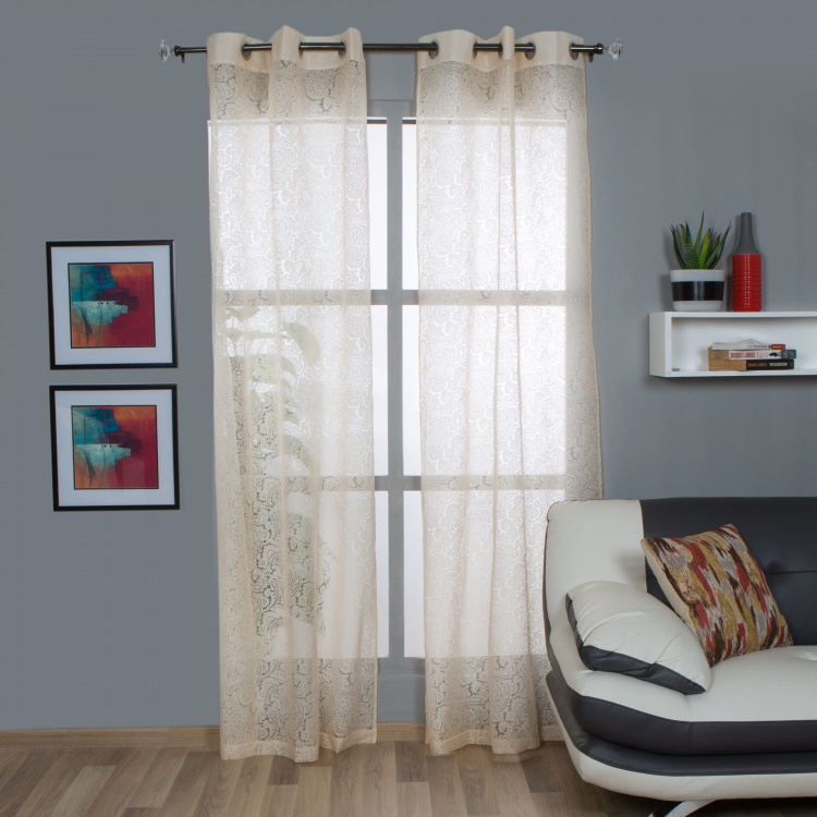 Aspen Sheer Door Curtain-Set Of 2-110 x 225 CM