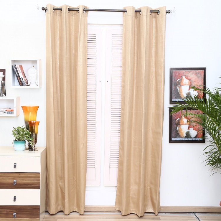 Aspen Solid Door Curtain - Set Of 2