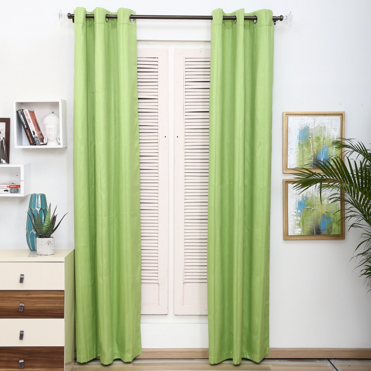 Aspen Solid Opaque Door Curtain-Set Of 2