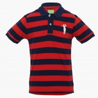 BOSSINI Striped Polo Neck T-Shirt