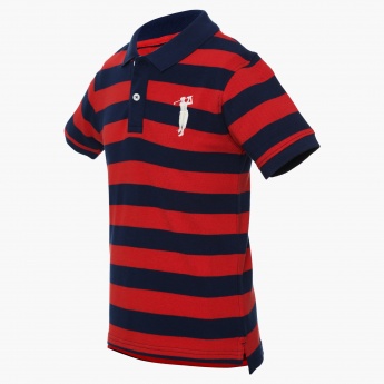 BOSSINI Striped Polo Neck T-Shirt