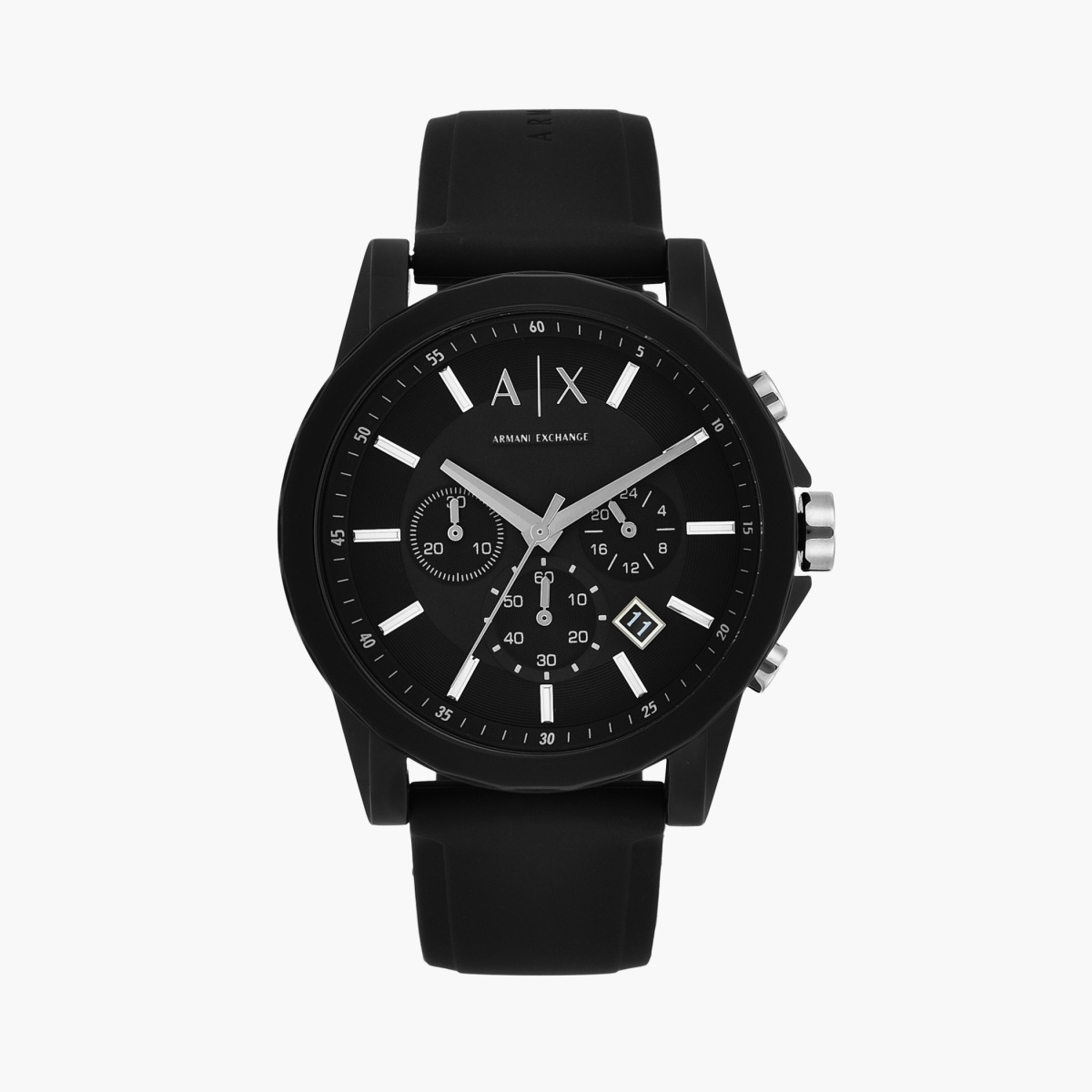 ARMANI EXCHANGE Men Chronograph Watch with Silicone Strap - AX1326