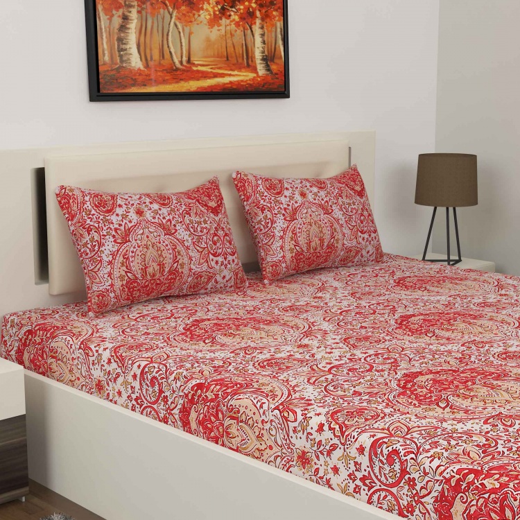 Mandarin 3-Pc. Queen Size Fitted Bedsheet Set - 195 x 150 cm