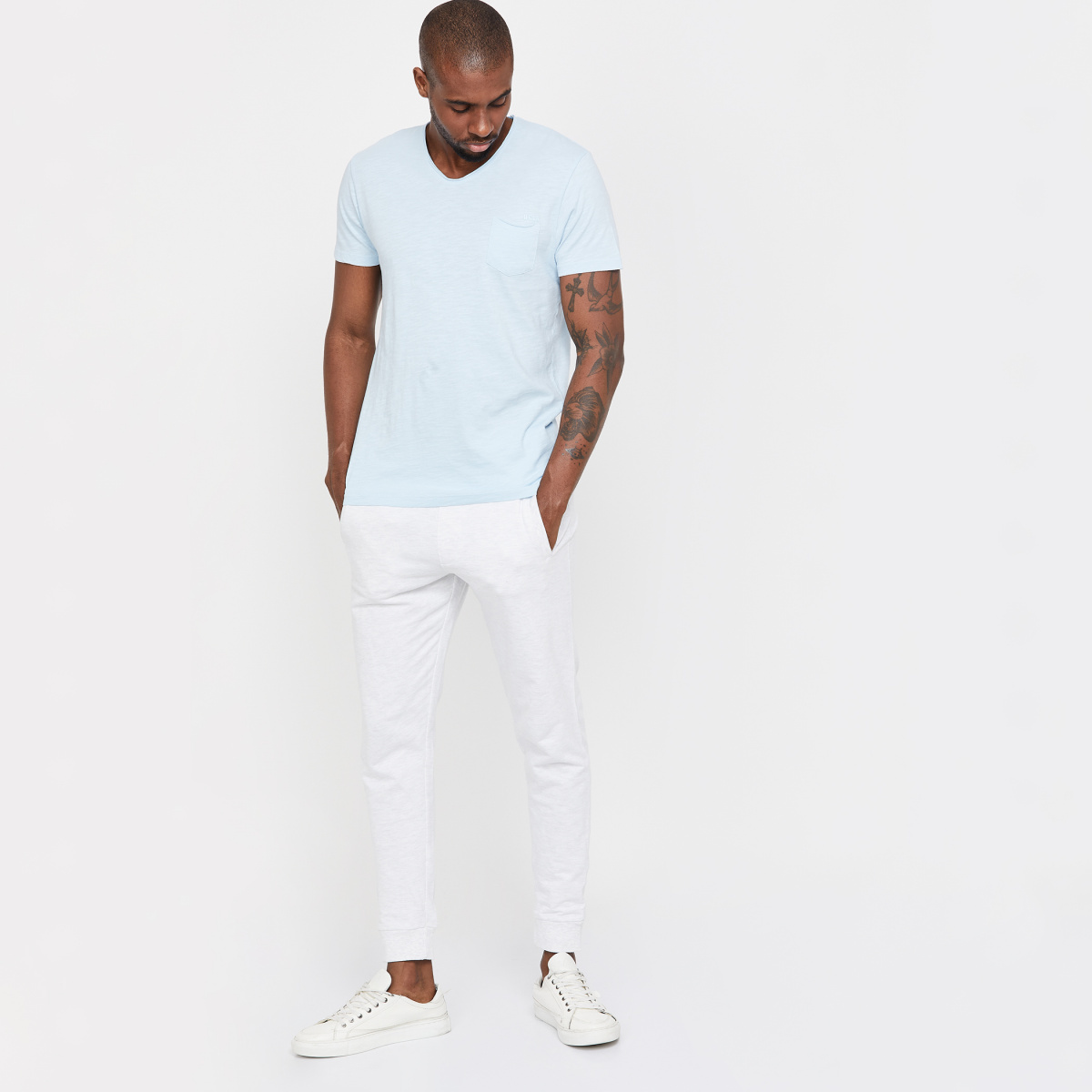 UCLA Solid Pocket V-Neck Slim Fit T-Shirt