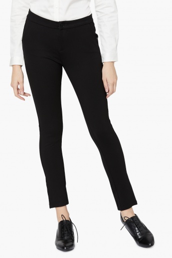 XPOSE Solid Formal Pants | Black