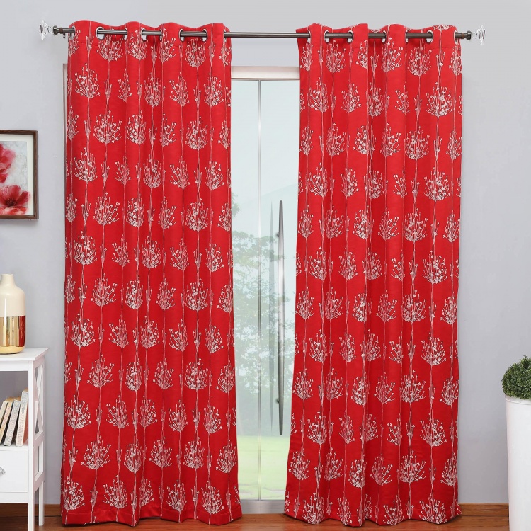 Floss Jacquard Door Curtain Set-2pcs