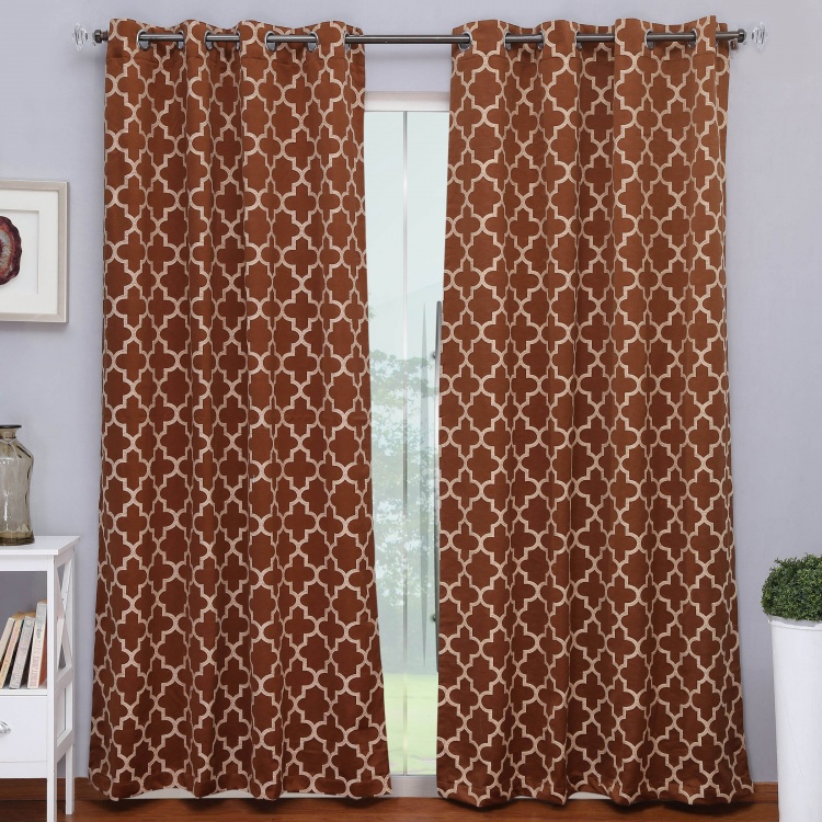 Floss Jacquard Door Curtain Set-2pcs