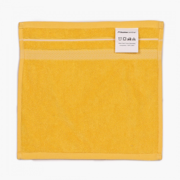 Essence Textured Cotton Face Towel - 30 cm x 30 cm yellow