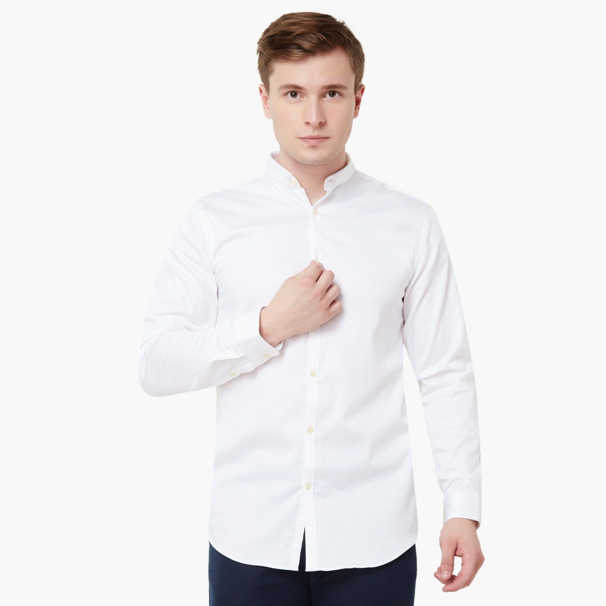JACK & JONES Cotton Lycra Slim Fit Full Sleeves Shirt