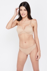 AMANTE Solid Padded Half-Coverage Push-Up Bra