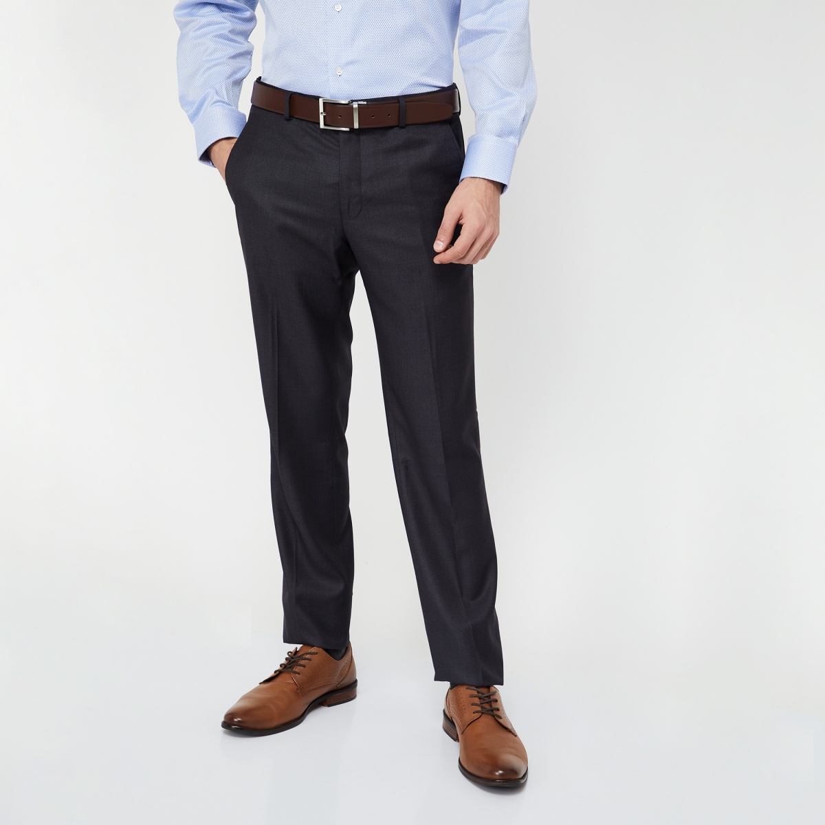 Buy Van Heusen Men's Slim Fit Formal Trousers  (VHTF1M51944_Blue_112/44Wx34L) at Amazon.in