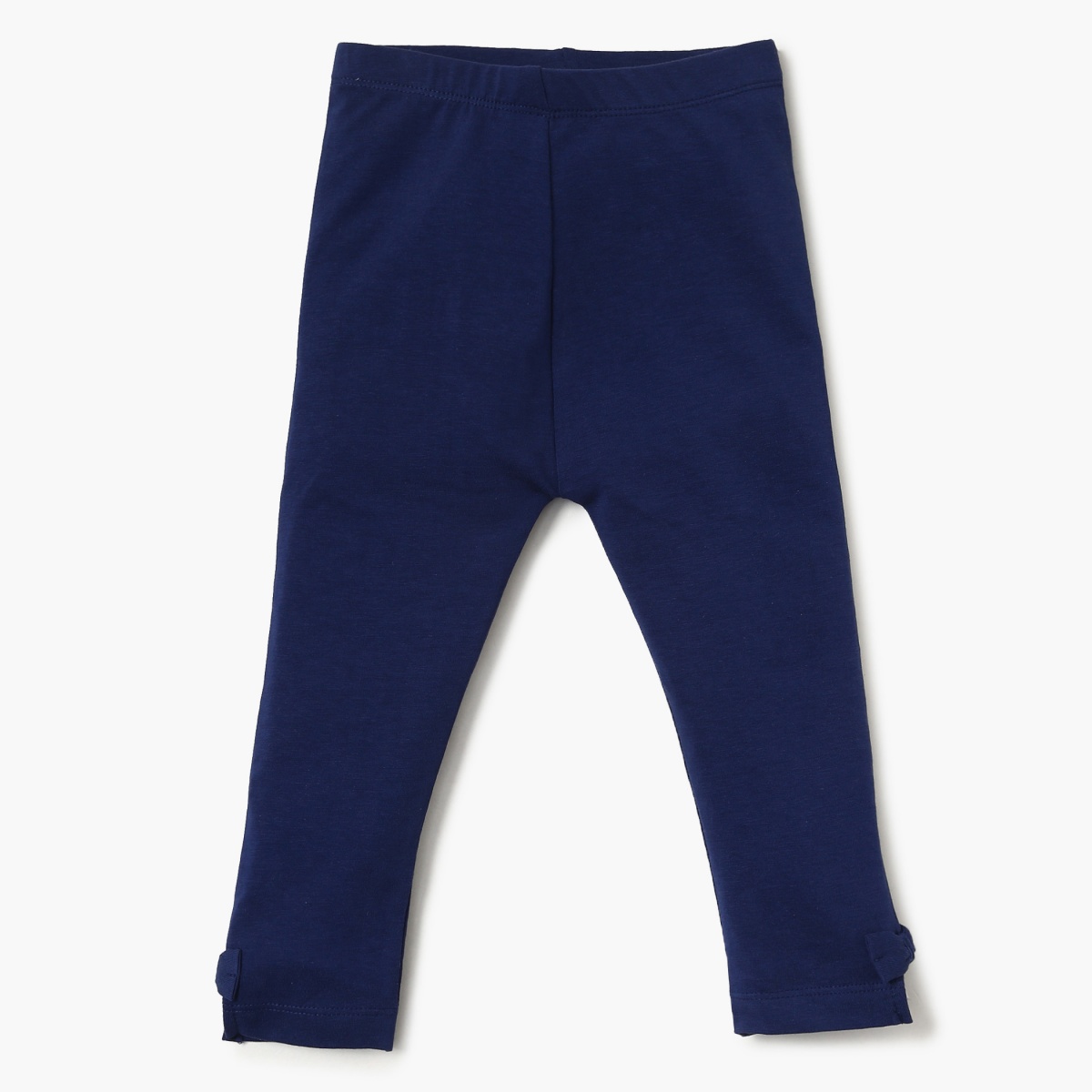 JUNIORS Solid Bow Detail Knitted Leggings
