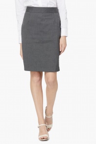 ALLEN SOLLY Solid Formal Skirt