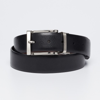 LOUIS PHILIPPE Genuine Leather Textured Formal Belt