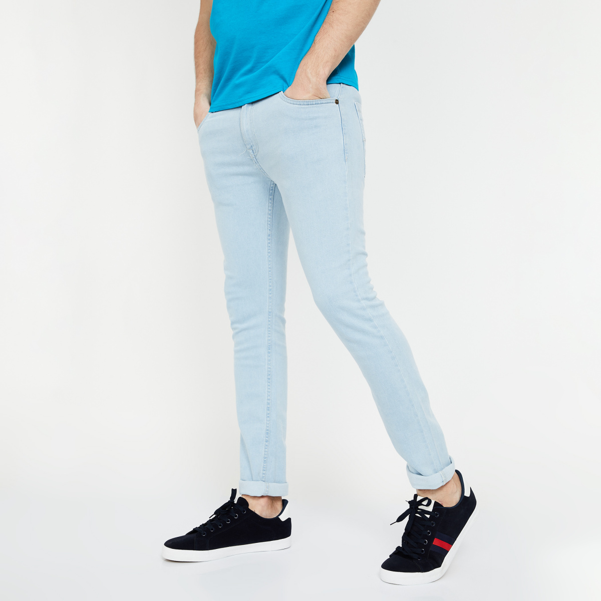 FORCA Solid Low-Rise Skinny Fit Jeans