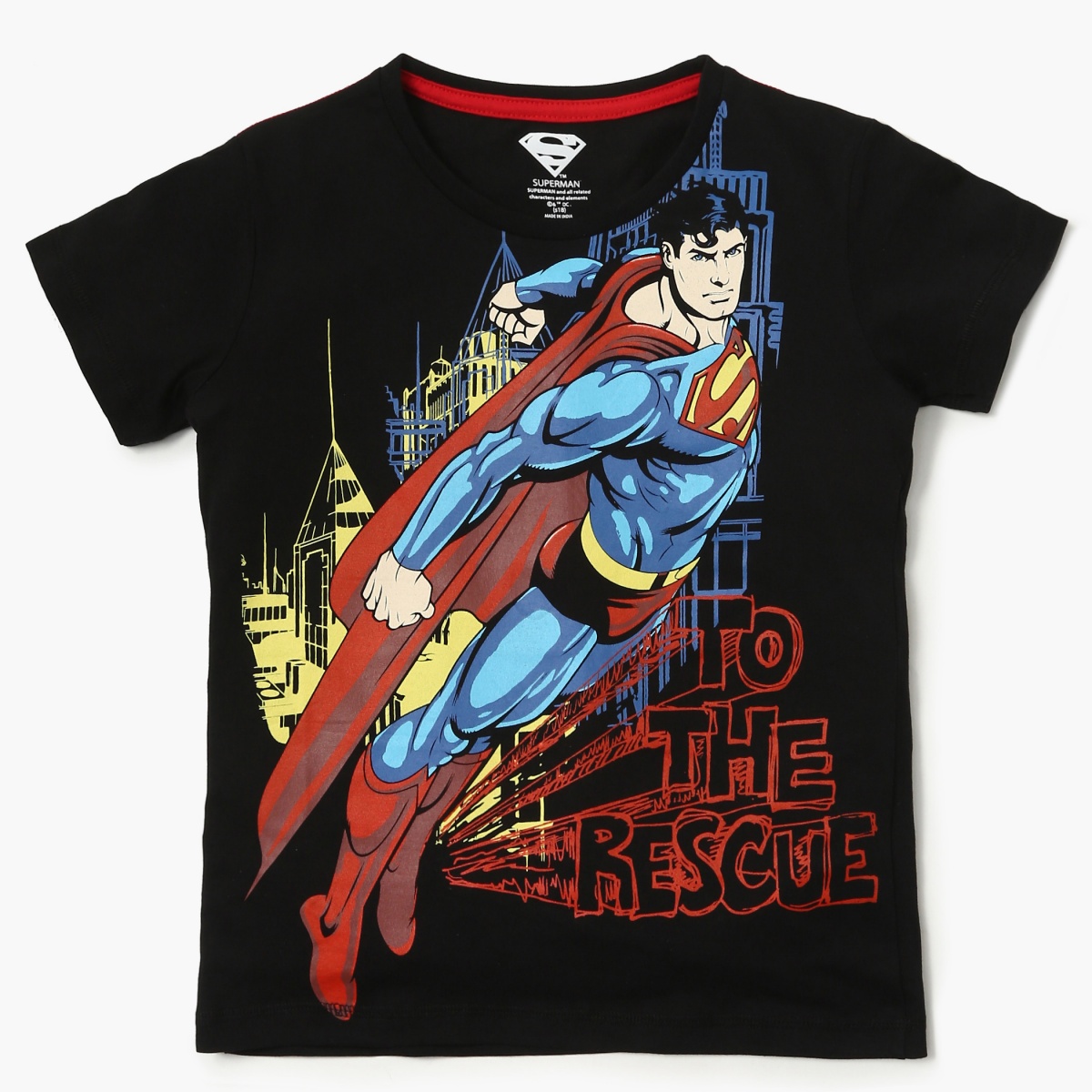 KIDSVILLE Superman Print Crew-Neck T-shirt