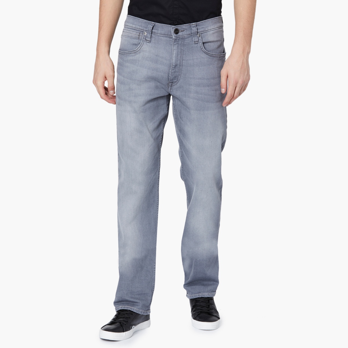 LEE Stonewashed Mid Rise Regular Fit Jeans