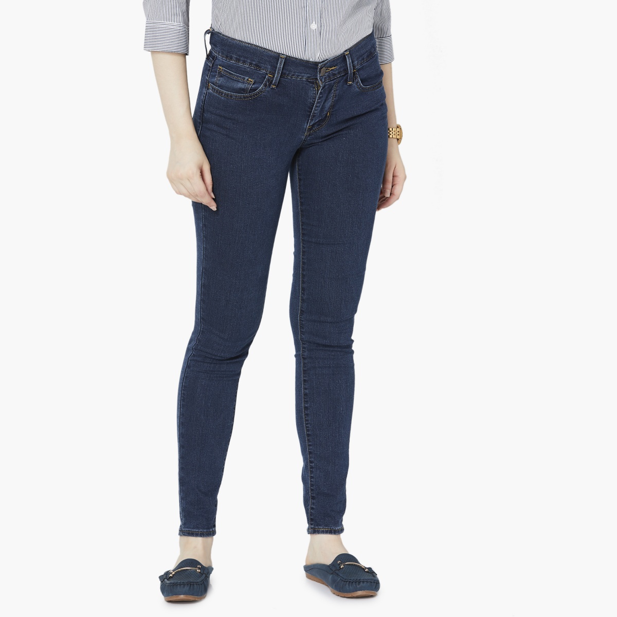 LEVI'S Solid Low-Rise Skinny Fit Jeans