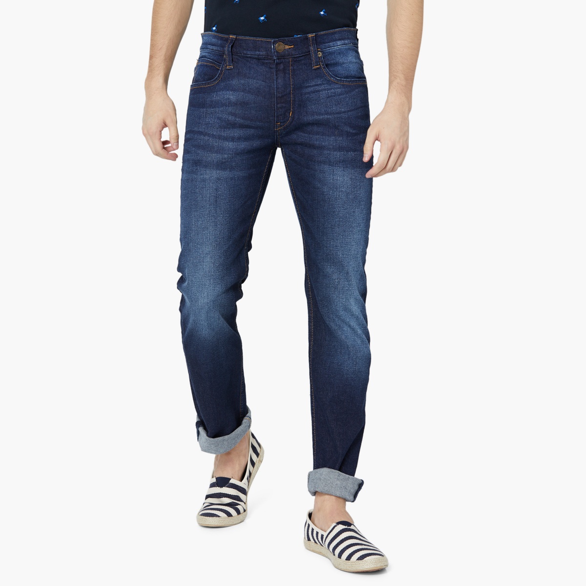 LEE Stonewashed Low Rise Slim Fit Jeans