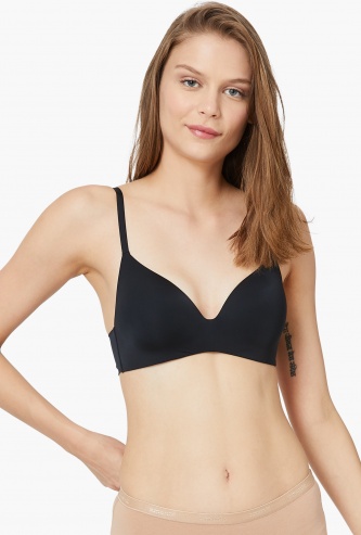 ENAMOR Solid Seamless Padded Non-Wired Bra