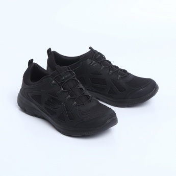 black skechers memory foam shoes