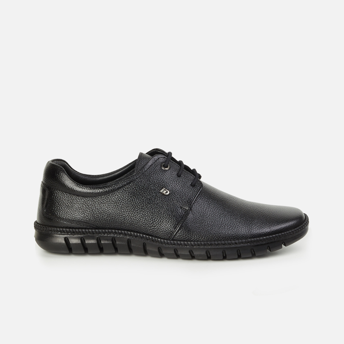 ID Men Textured Lace-Up Formal Shoes