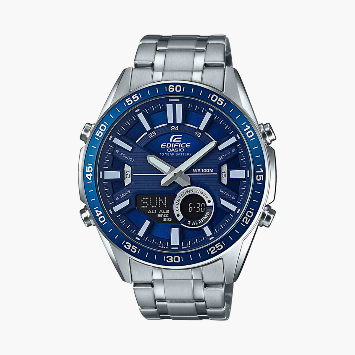 CASIO Men Analog-Digital Watch with Metal Strap - EX440
