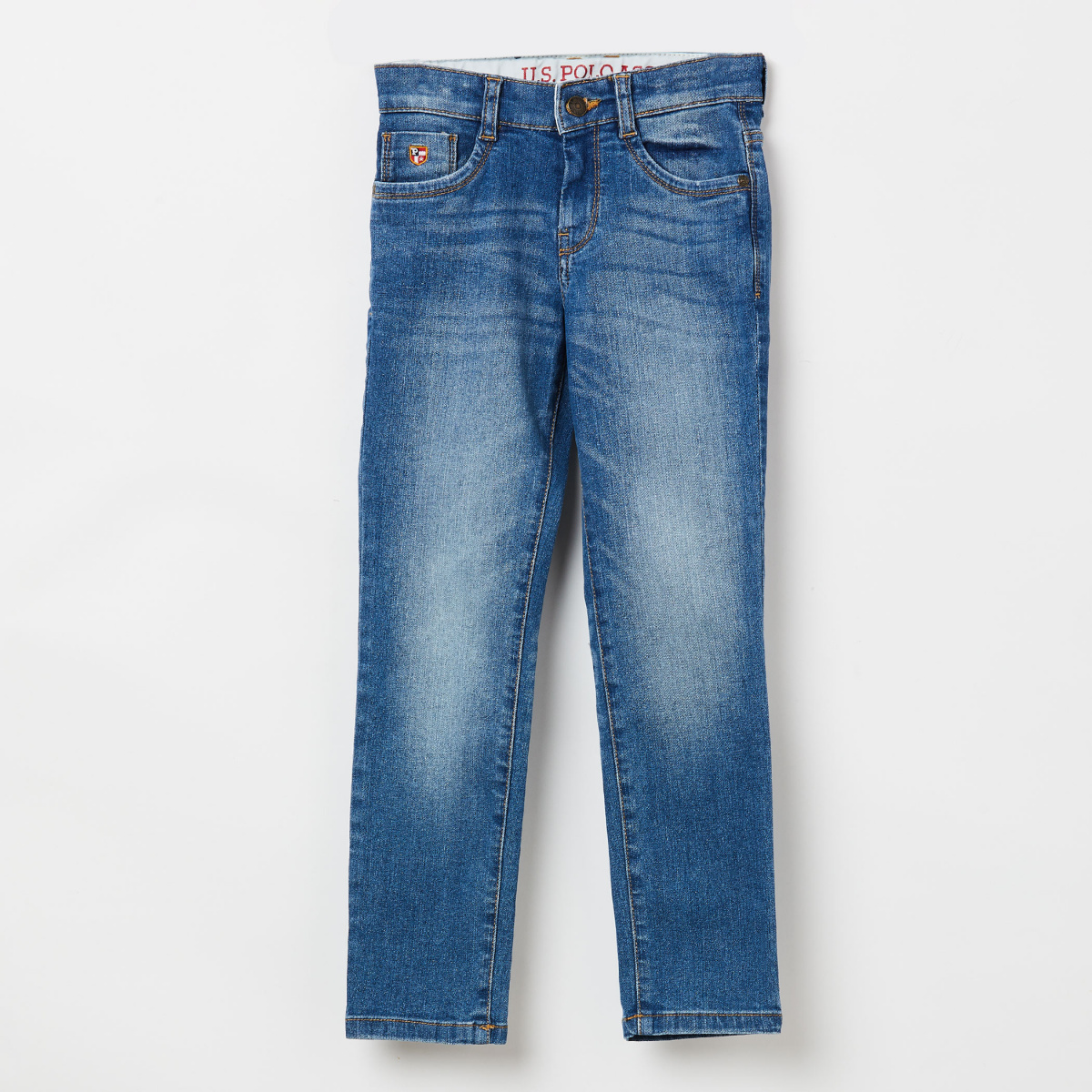 U.S. POLO ASSN. KIDS Stonewashed Low-Rise Jeans