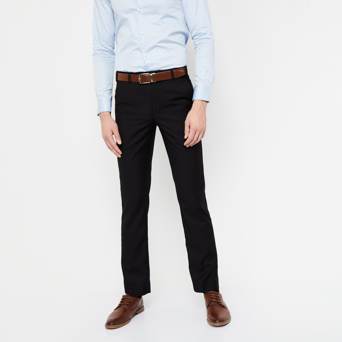 Park Avenue Men's Flat Front Smart Fit Medium Brown Formal Trouser :  Amazon.in: Toys & Games