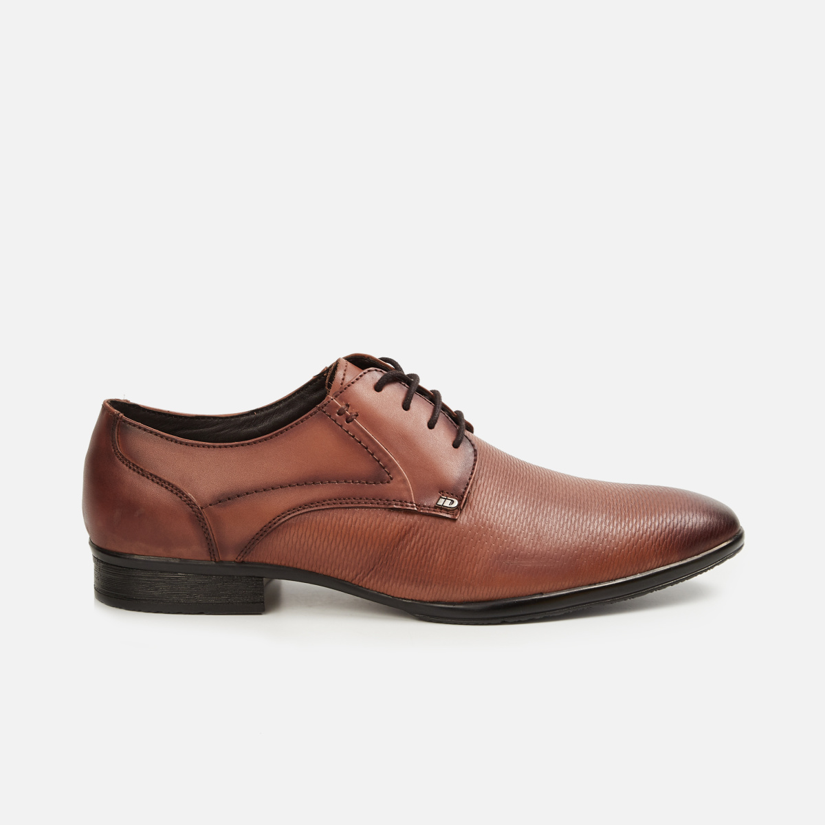ID Men Textured Formal Derby Shoes