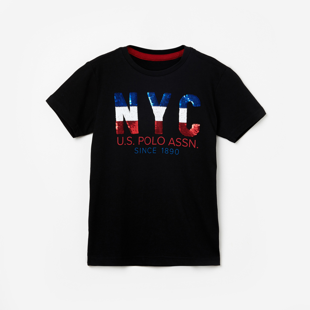 U.S. POLO ASSN. KIDS Printed Crew-Neck T-shirt