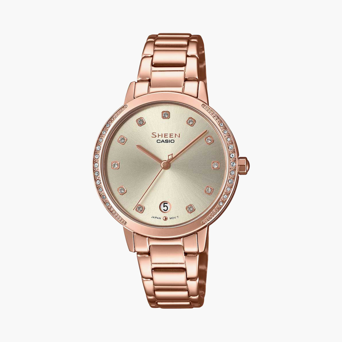 CASIO Sheen Women Swarovsk-Encrusted Watch -SHE-4056PG-4AUDF (SX271)