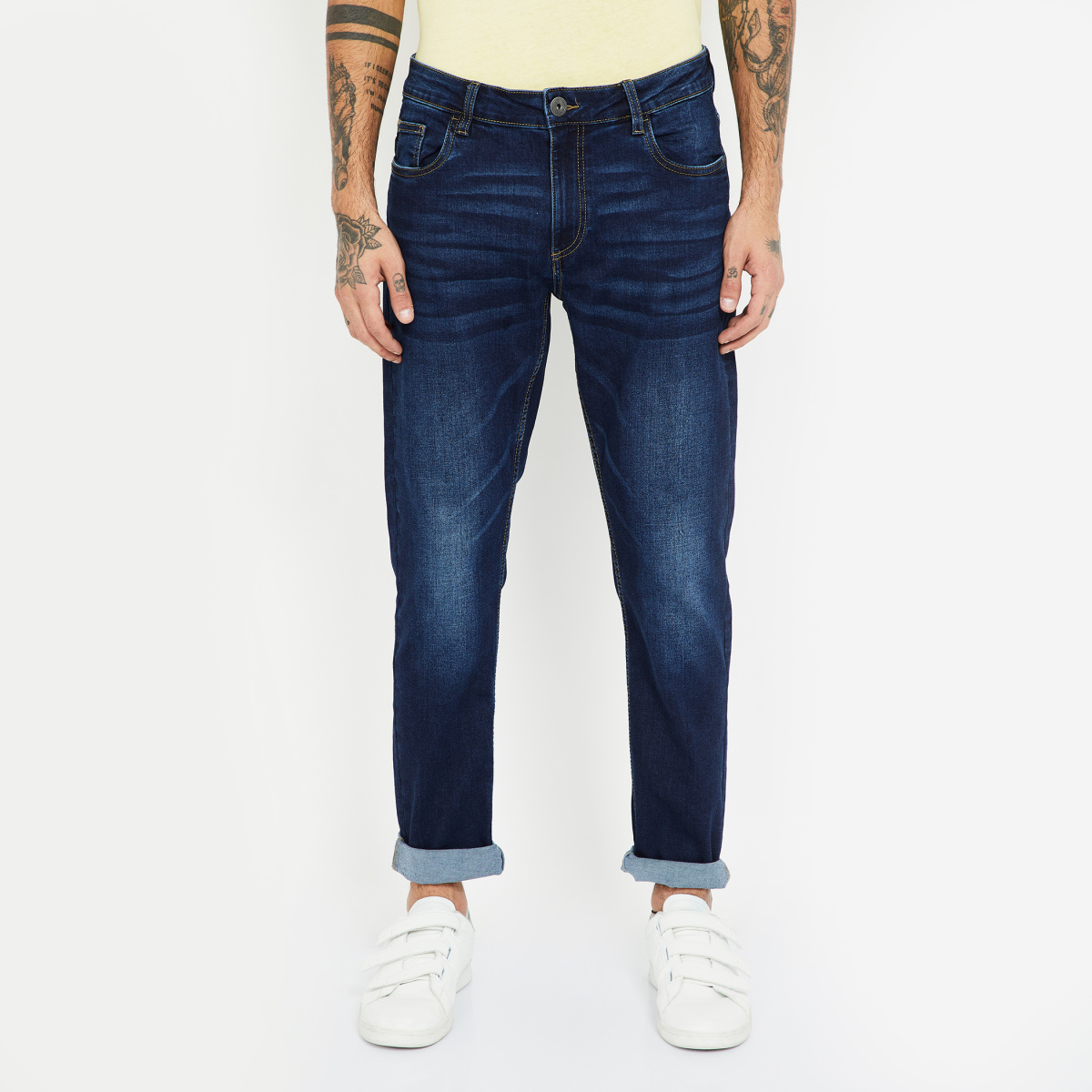 FORCA Dark Washed Slim Fit Jeans