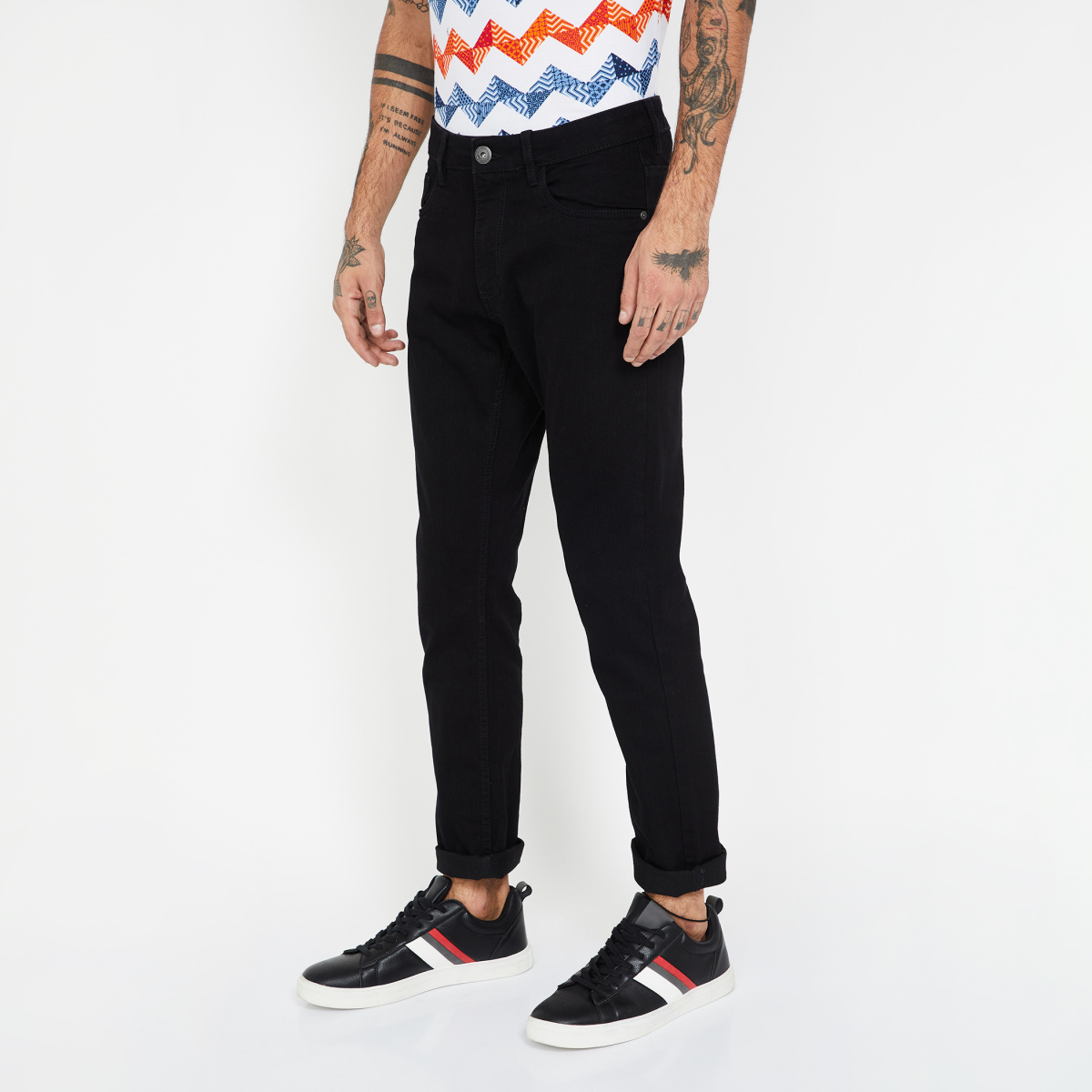 FORCA Solid Slim Tapered Fit Jeans