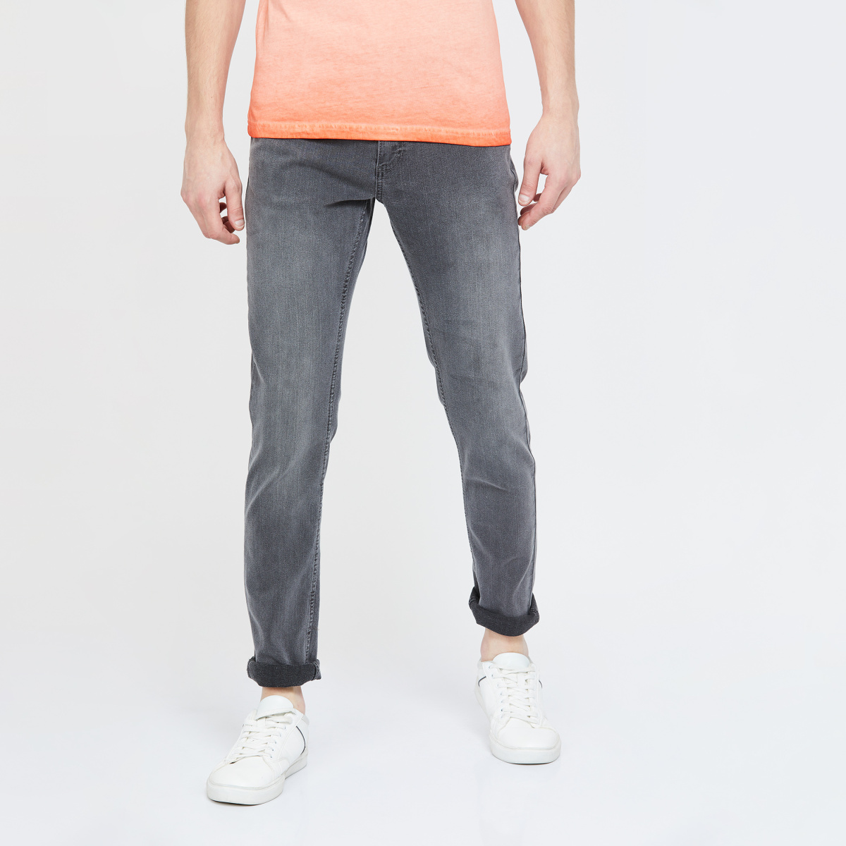 FORCA Stonewashed Slim Tapered Jeans