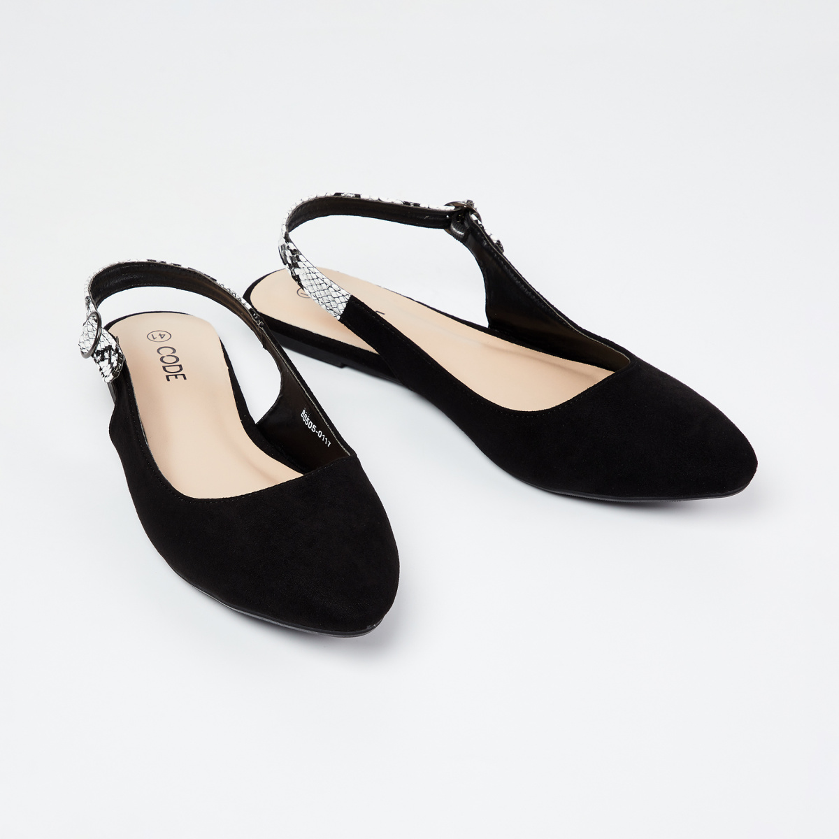 CODE Solid Suede Pointed-Toe Shoes