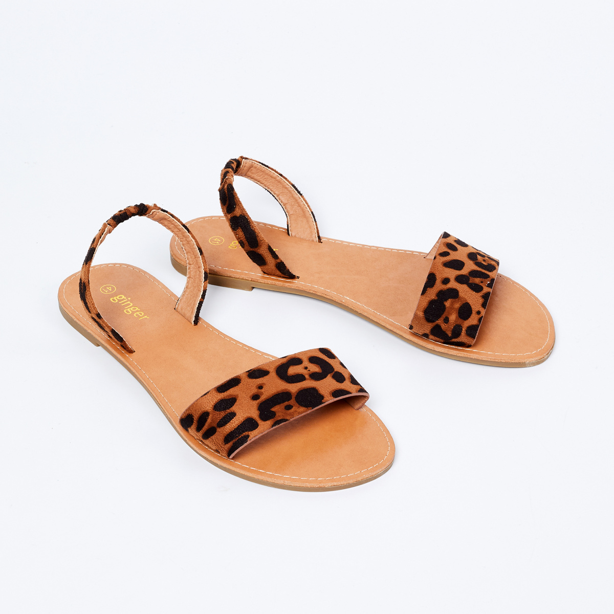 GINGER Textured Flat Sandals
