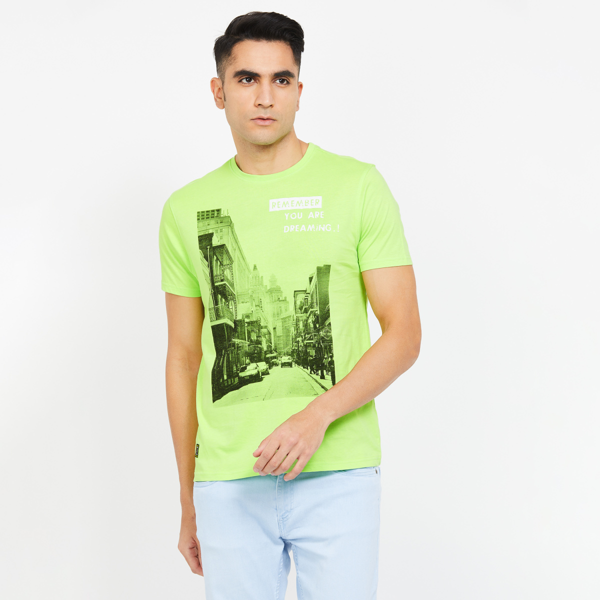 

FORCA Graphic Print Regular Fit T-shirt, Green