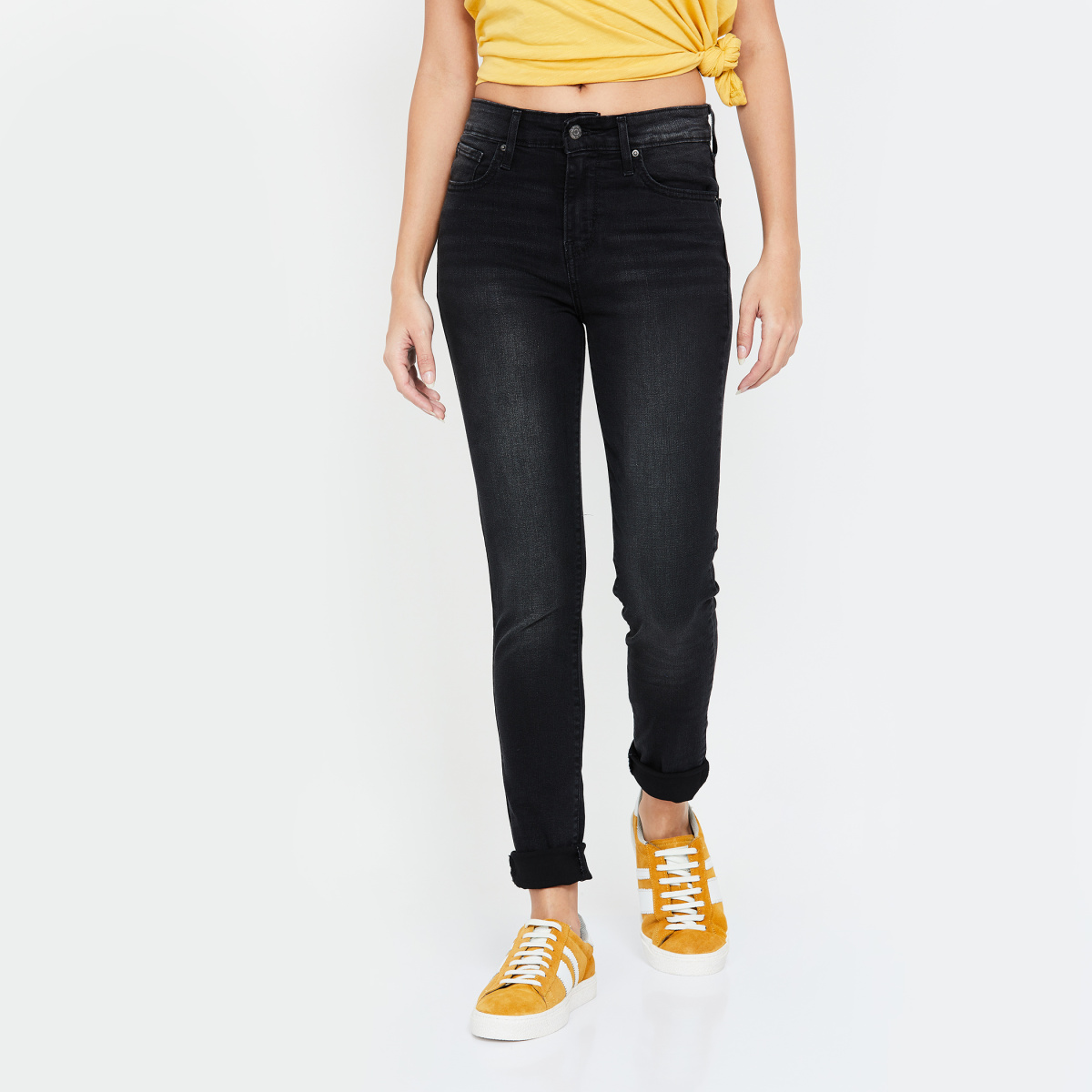 LEVI'S Dark Washed High-Rise Skinny Jeans