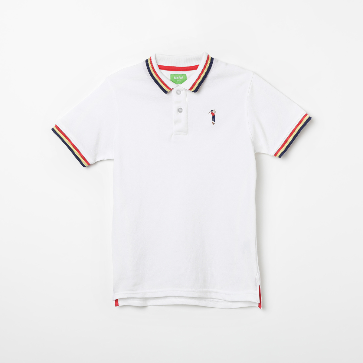 BOSSINI Solid Polo T-shirt with Constrast Tipping