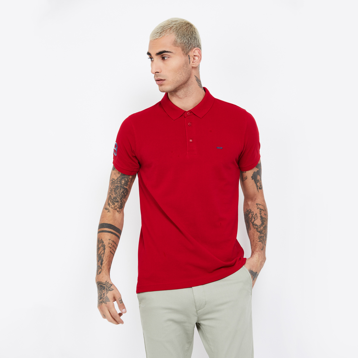 SPYKAR Solid Slim Fit Polo T-shirt, Lifestyle Stores