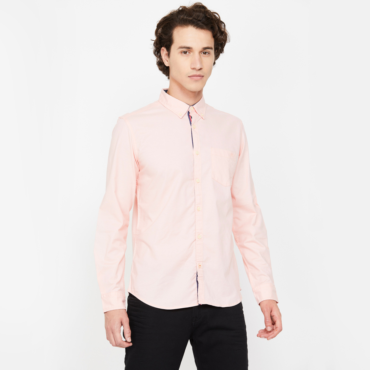 

AEROPOSTALE Men Solid Slim Fit Casual Shirt, Pink