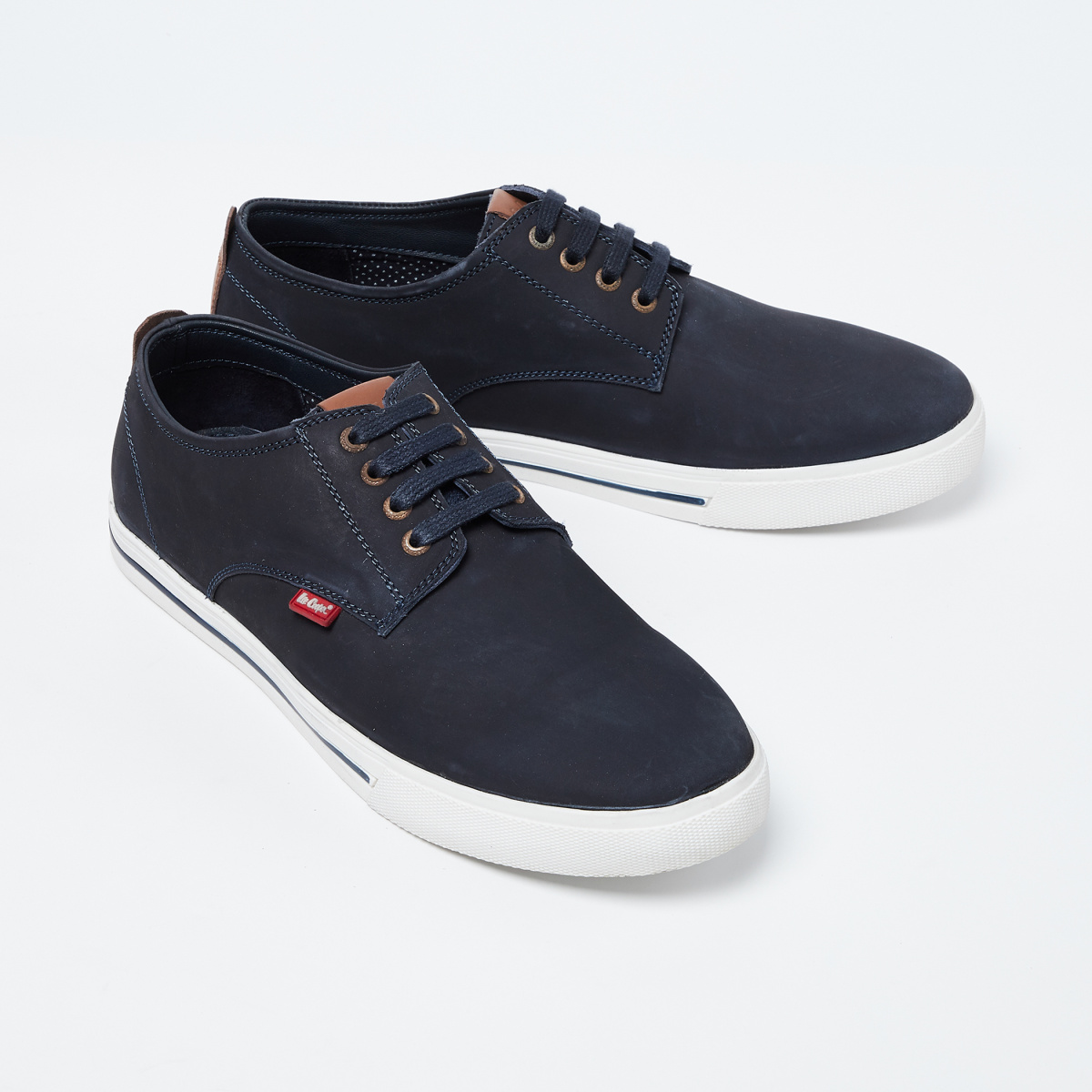LEE COOPER Solid Casual Shoes with Contrast Panel